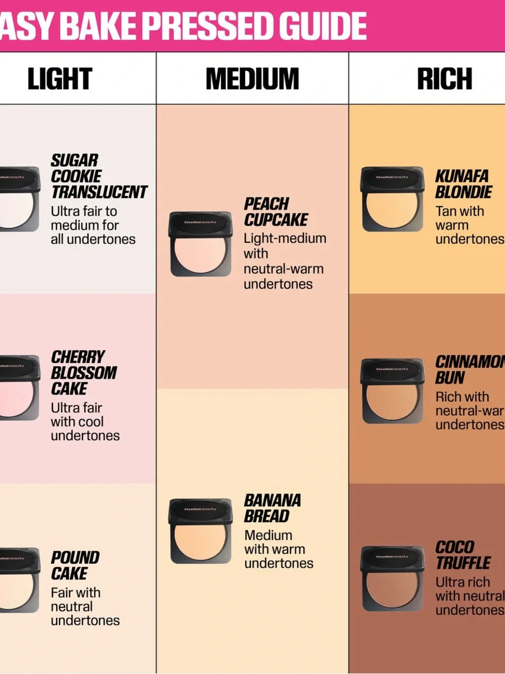 HUDA BEAUTY Easy Bake Pressed Powder - POUND CAKE